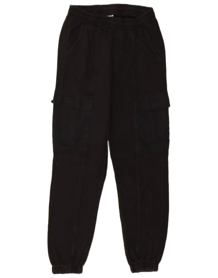 Pantalon de survêtement cargo Zara homme en coton noir moyen