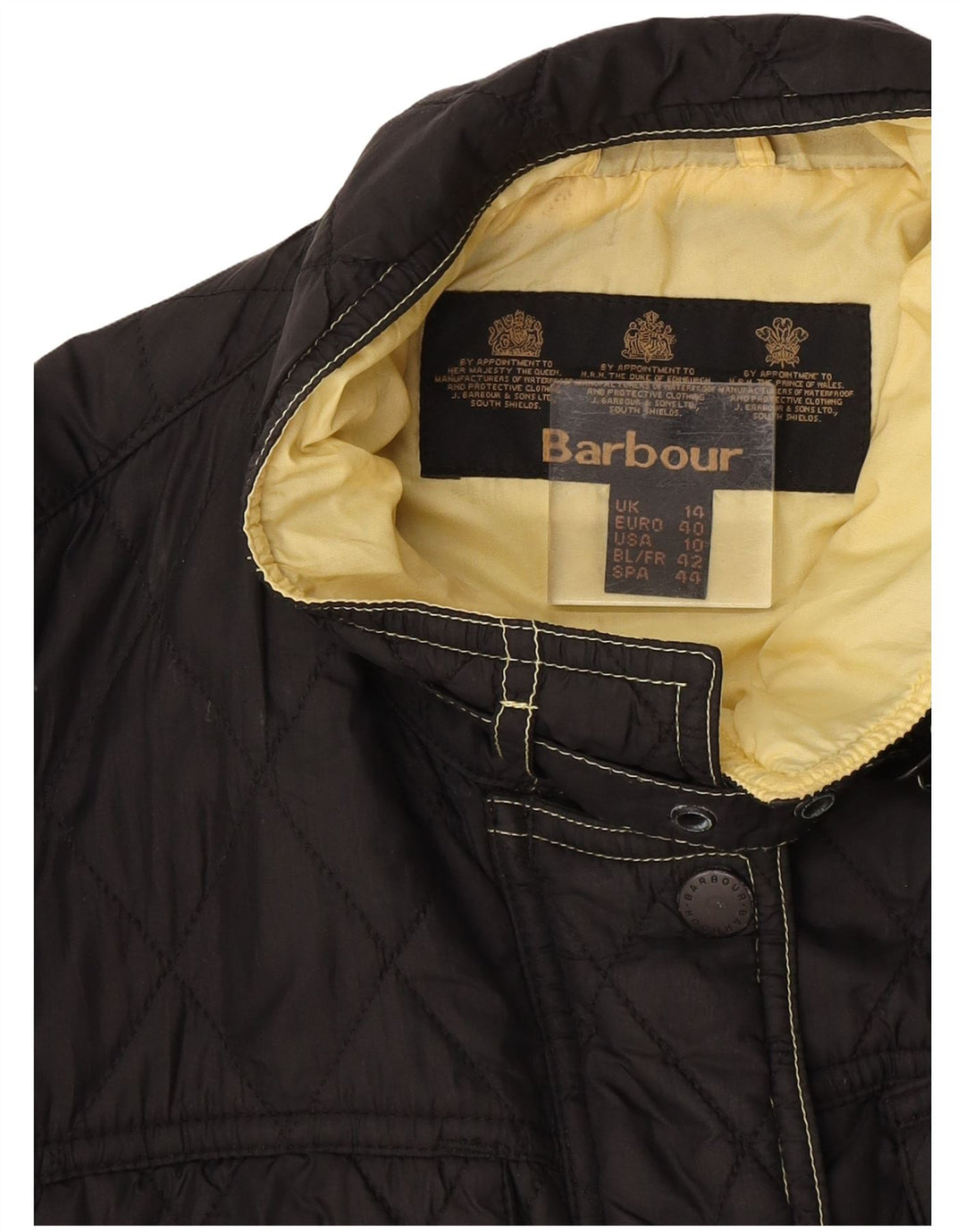 Barbour Veste matelassée pour femme UK 14 Large Noir
