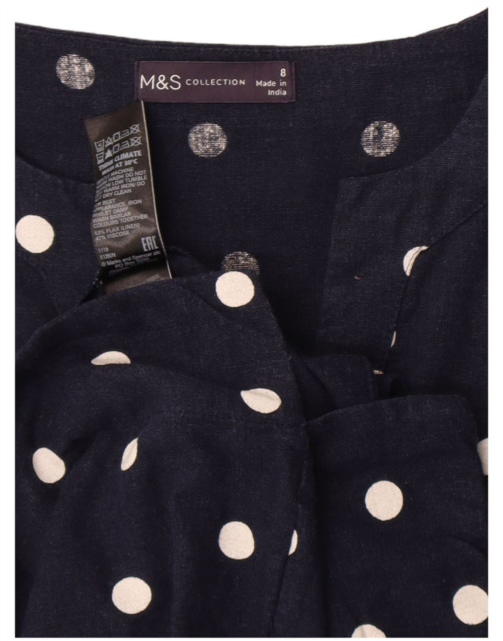 Marks & Spencer Robe droite pour femme UK 8 Petit pois bleu marine