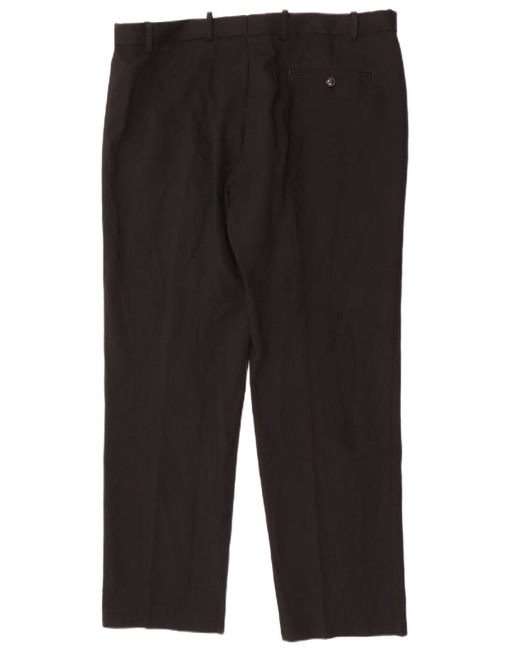 Marks & Spencer Pantalon de costume coupe classique pour homme W38 L31 Laine noire