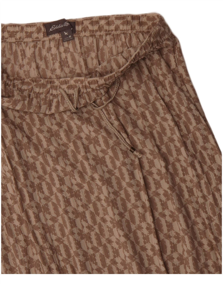 Eddie Bauer Jupe longue pour femme UK 14 Medium W30 Rayonne géométrique beige