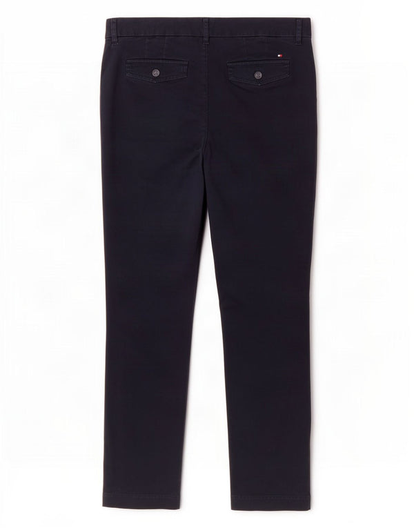 Tommy Hilfiger Pantalon chino slim pour femme US 6 Medium W30 L30 Bleu marine