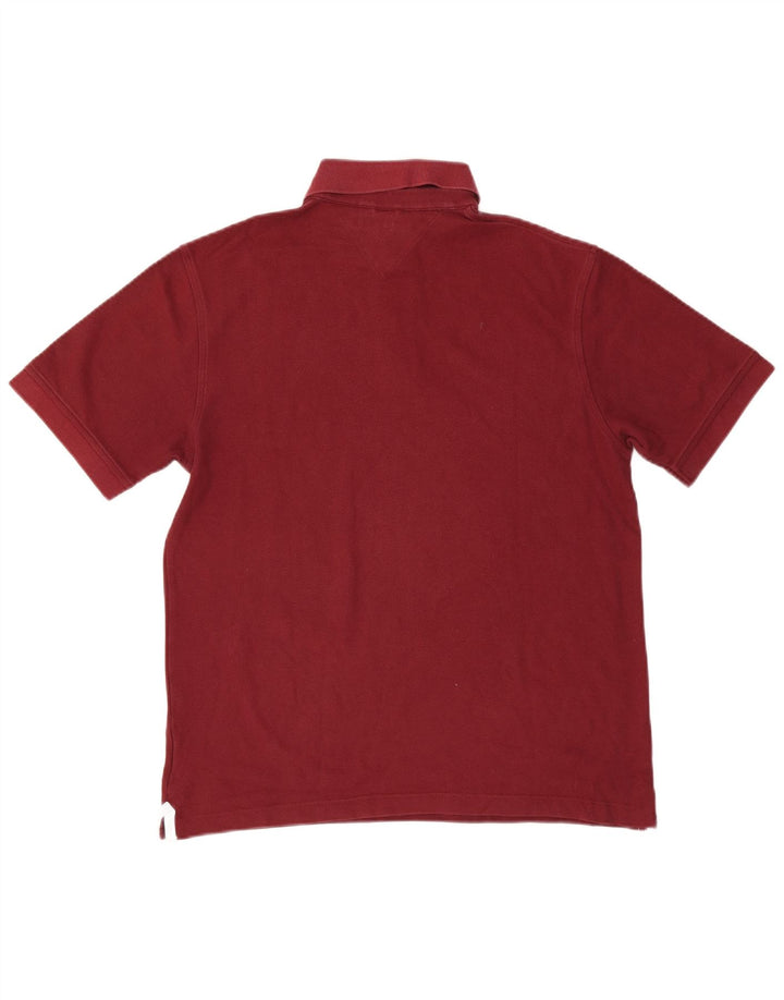TOMMY HILFIGER Polo Homme Coton Bordeaux Moyen