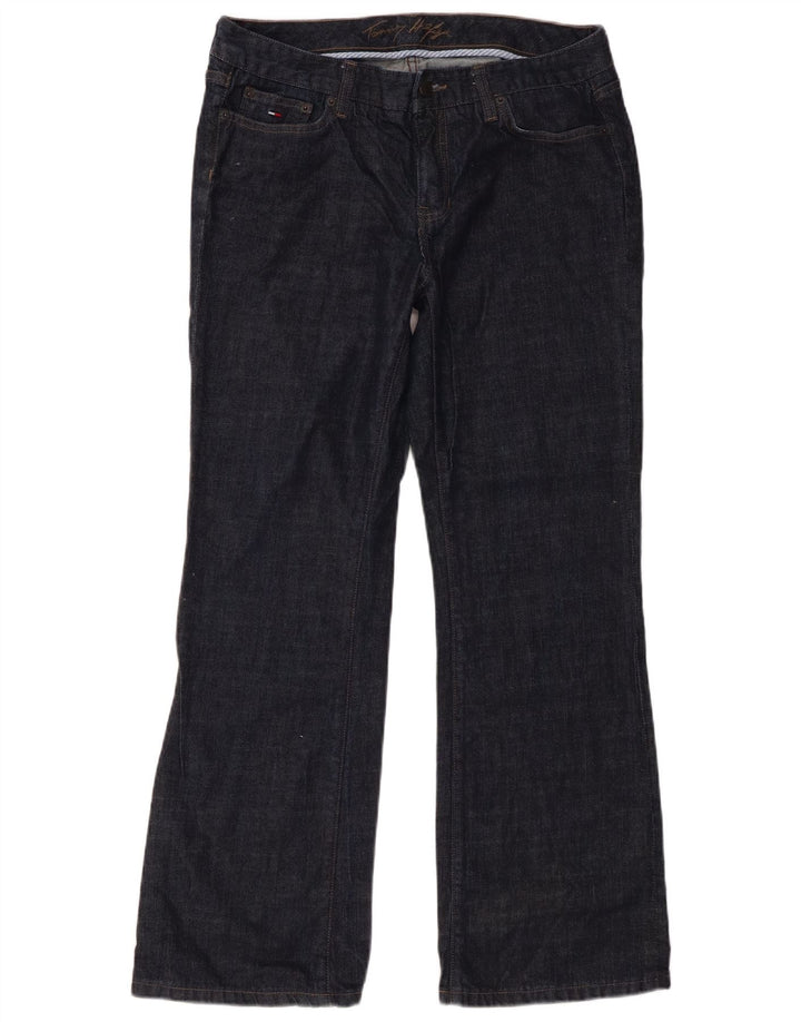 Tommy Hilfiger Jean bootcut pour femme US 10 Large W31 L30 Bleu marine Coton