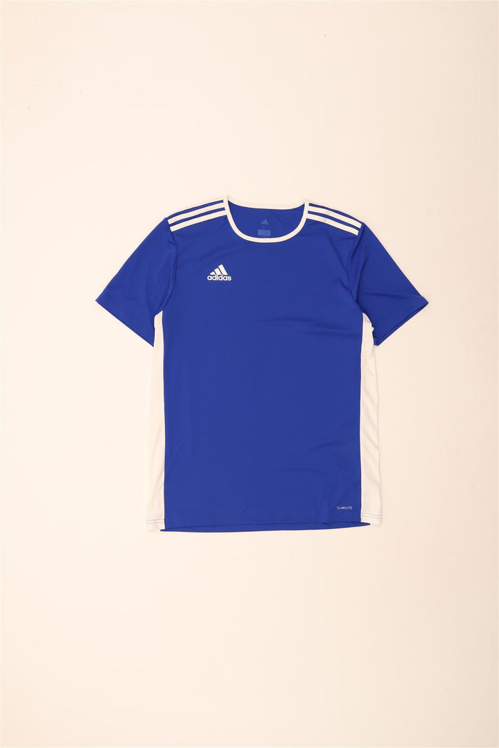 Adidas Hommes Climalite T-Shirt Haut Grand Bleu Colorblock Polyester