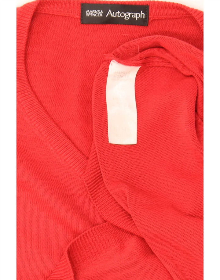 Marks & Spencer Pull Autograph Col V Homme Rouge Moyen