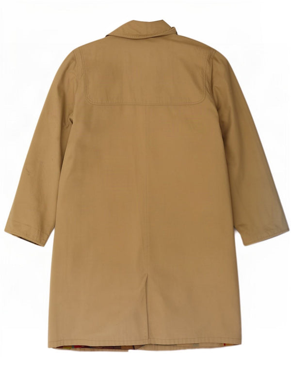 vintage Femme Loose Fit Duffle Coat IT 42 Coton Beige Moyen