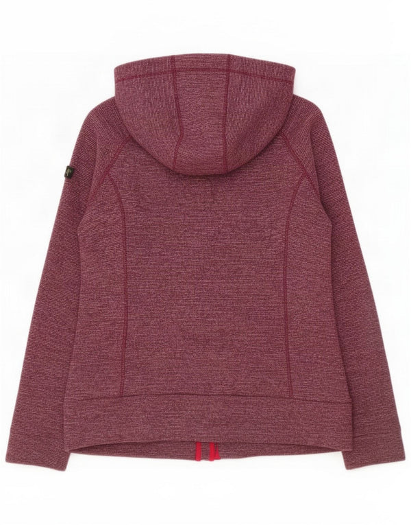 Berghaus Pull à capuche zippé pour femme UK 18 XL Polyester moucheté bordeaux