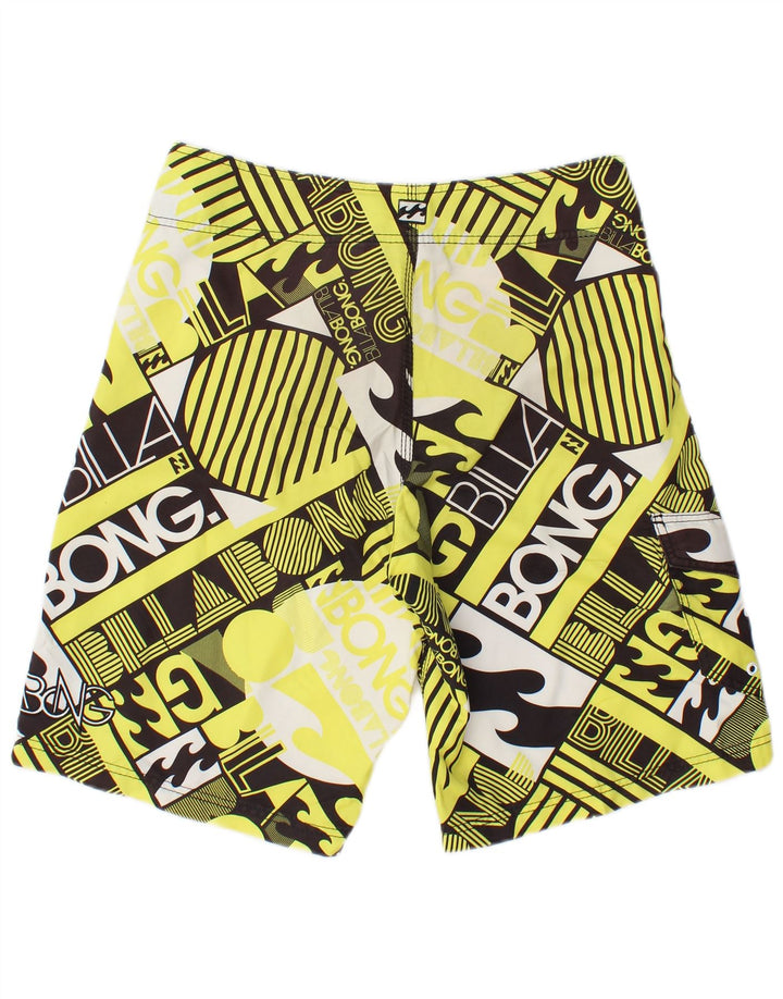 Billabong Short de bain graphique pour homme en polyester géométrique jaune moyen