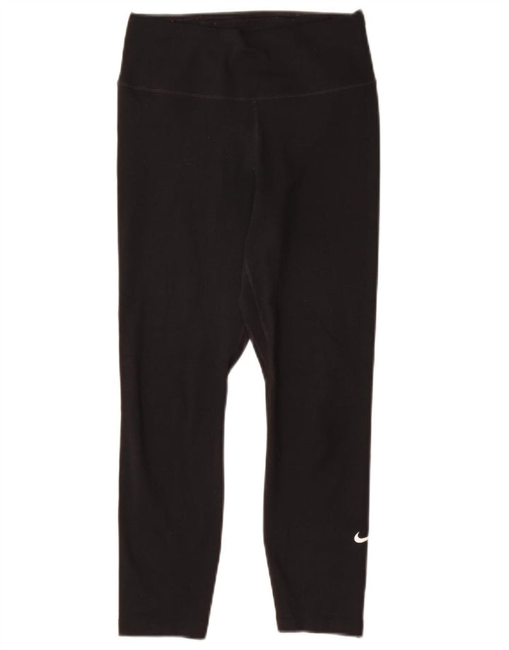 NIKE Legging Capri Dri Fit pour femme UK 4 XS Noir Polyester
