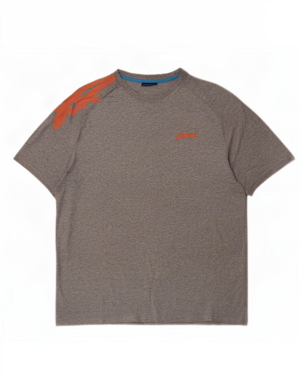 Asics T-Shirt Graphique Homme XL Gris Coton