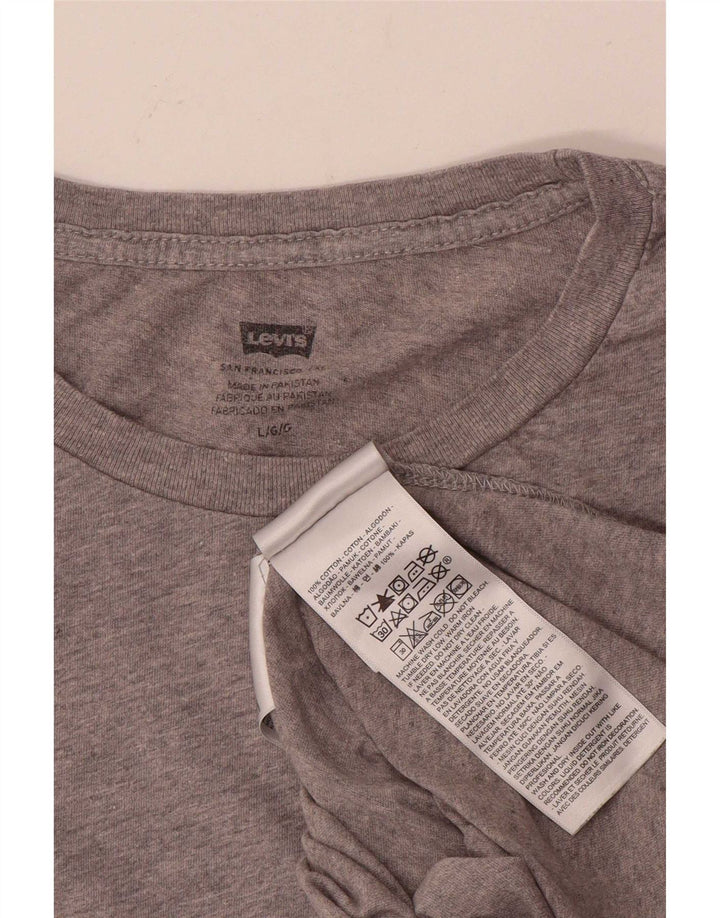 Levi's T-Shirt Graphique Homme Gris Large Coton