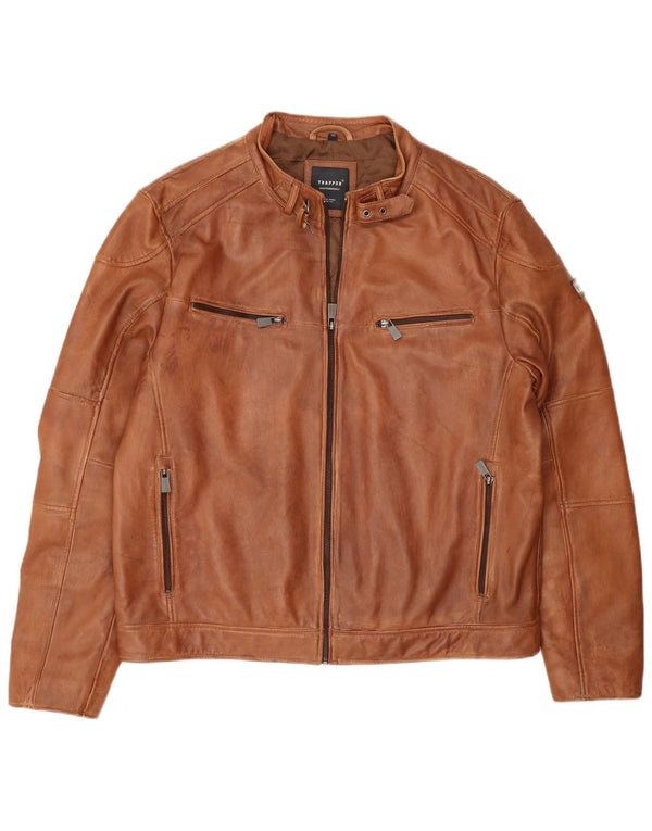 Trapper Veste en cuir pour homme IT 56 3XL Cuir marron
