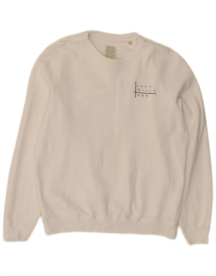Jack Wills Sweat-shirt pour homme XL en coton blanc