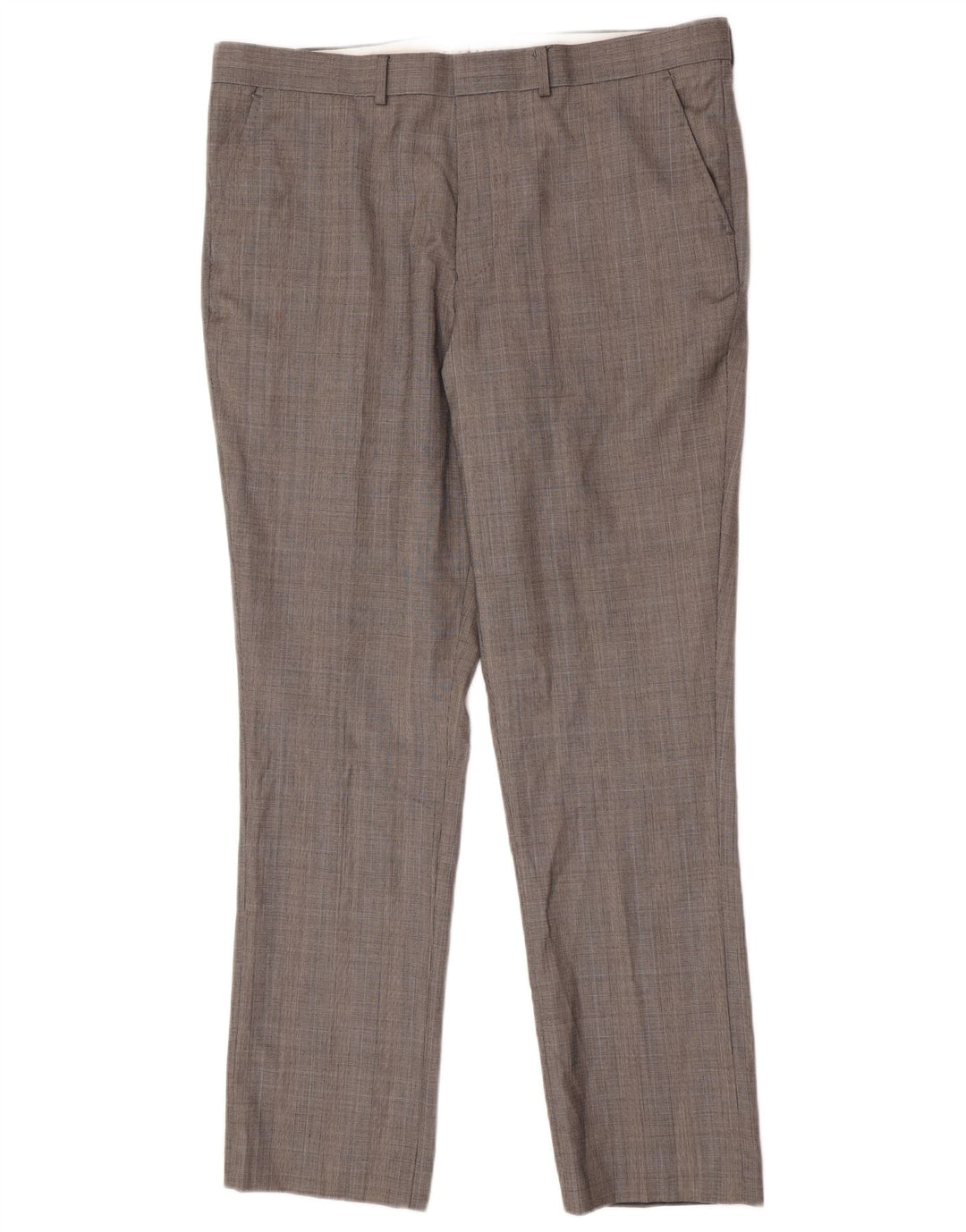 French Connection Pantalon décontracté régulier pour homme W38 L32 Gris pied-de-poule