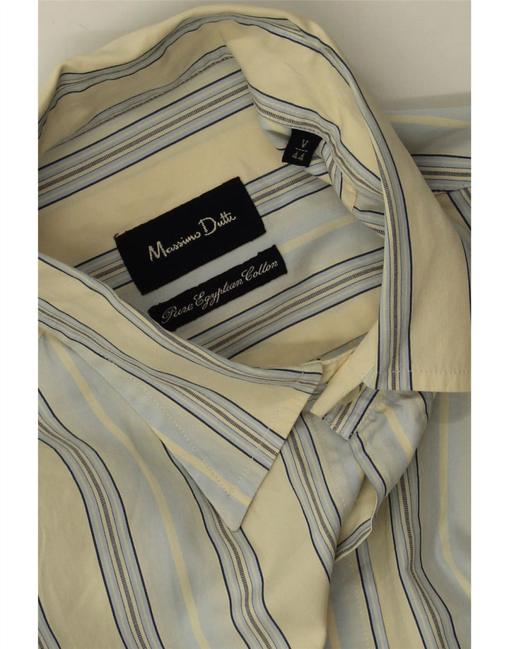 Massimo Dutti Chemise Homme EU 44 XS Jaune Rayé
