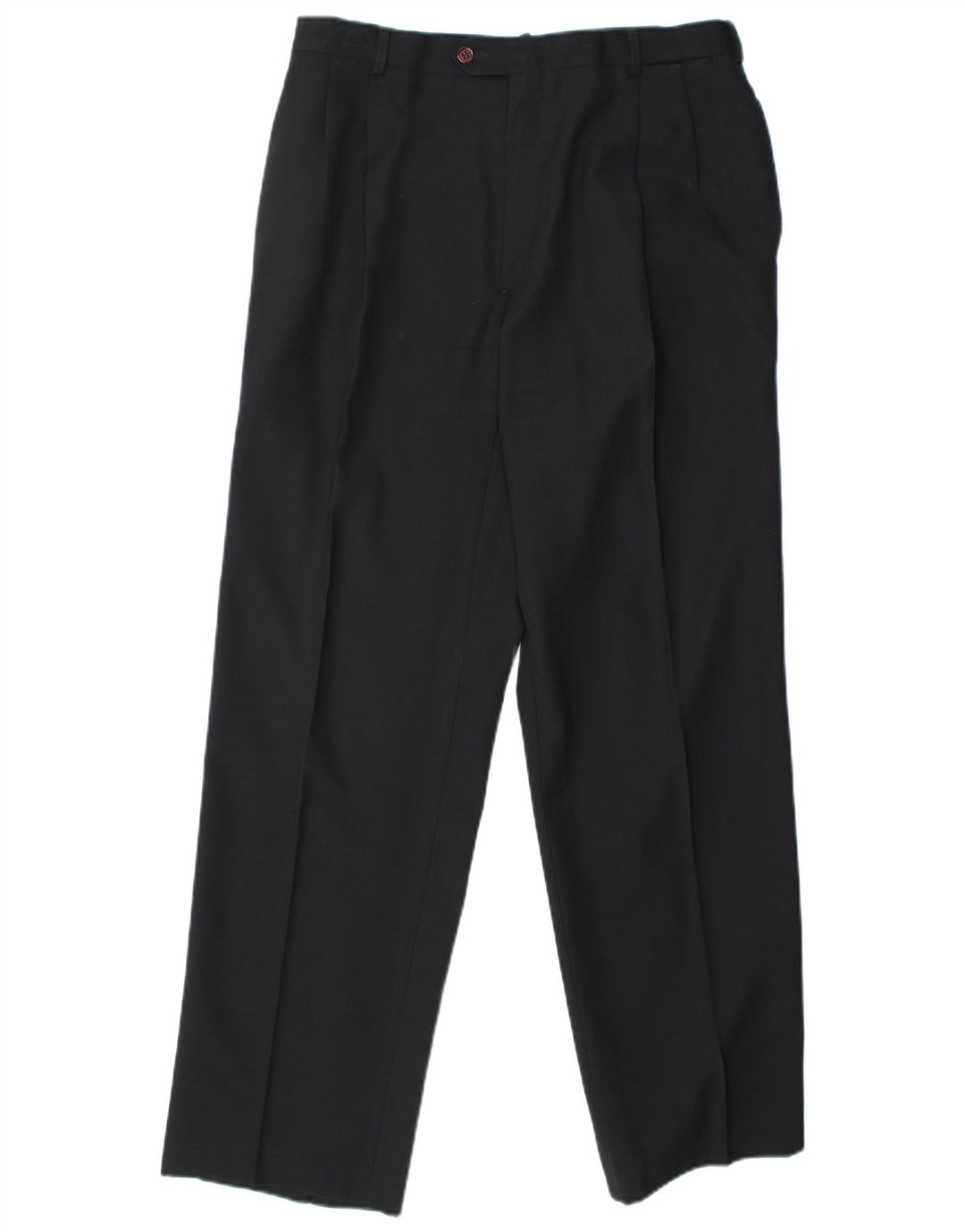 Egon Von Furstenberg Homme UK 40 Large W32 L32 Laine Vierge Noire