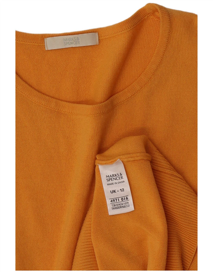 Marks & Spencer Pull à col rond pour femme UK 12 Acrylique orange moyen