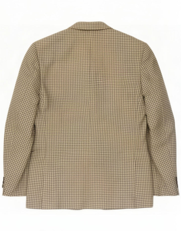 Stefanel Veste blazer à 3 boutons pour homme IT 46 Petit gris à carreaux en laine