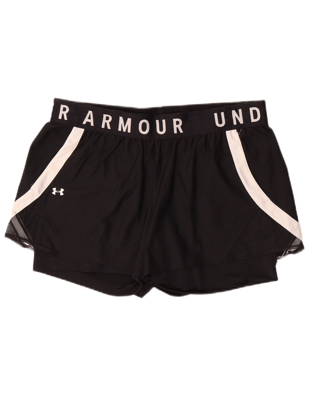 UNDER ARMOUR Short de sport Heat Gear pour femme UK 18 XL Noir Colourblock