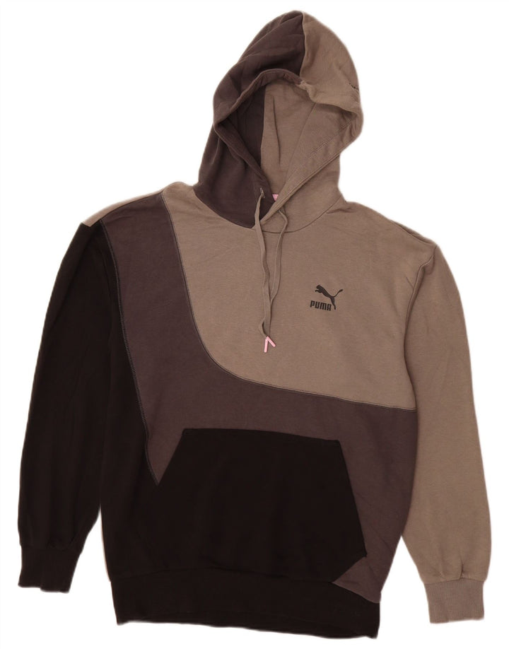 PUMA Sweat à capuche pour homme XS Gris Colorblock Coton