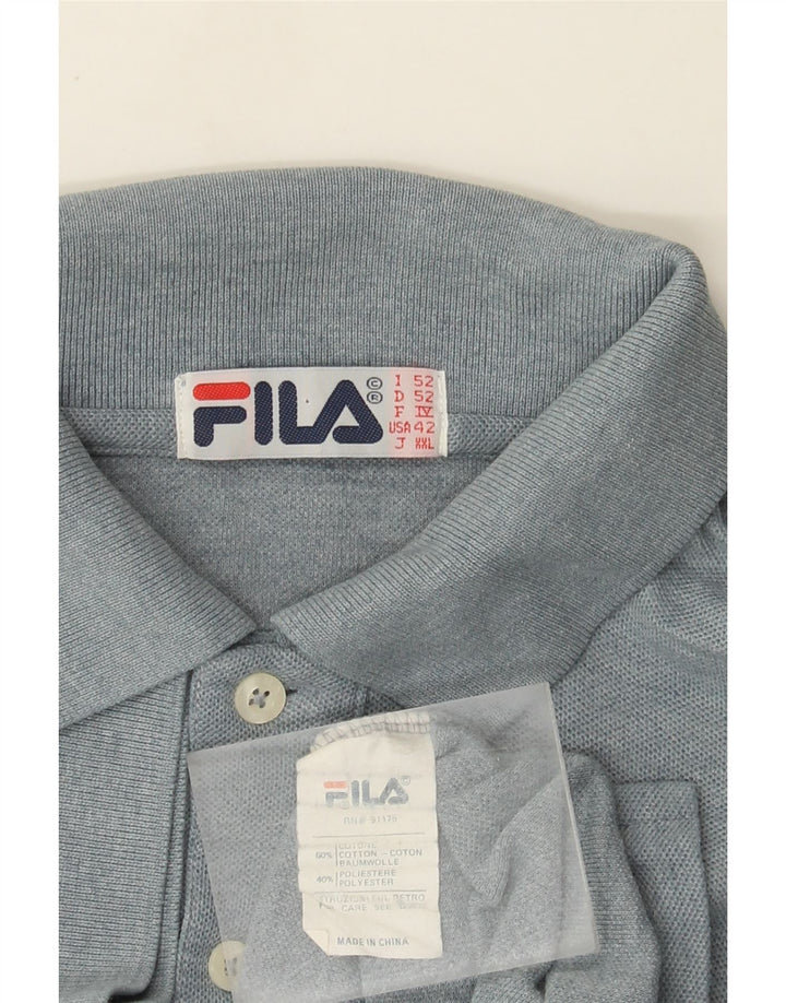 Fila Polo Homme IT 52 Large Bleu Coton