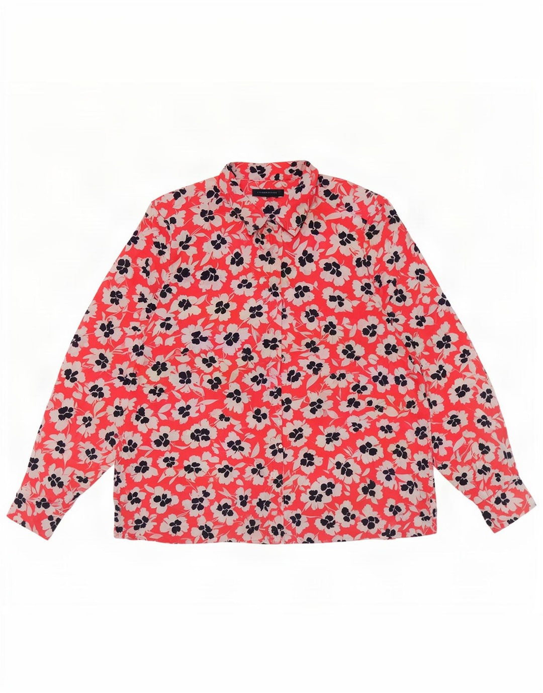 Marks & Spencer Chemisier surdimensionné pour femme UK 18 XL Rouge Floral Polyester