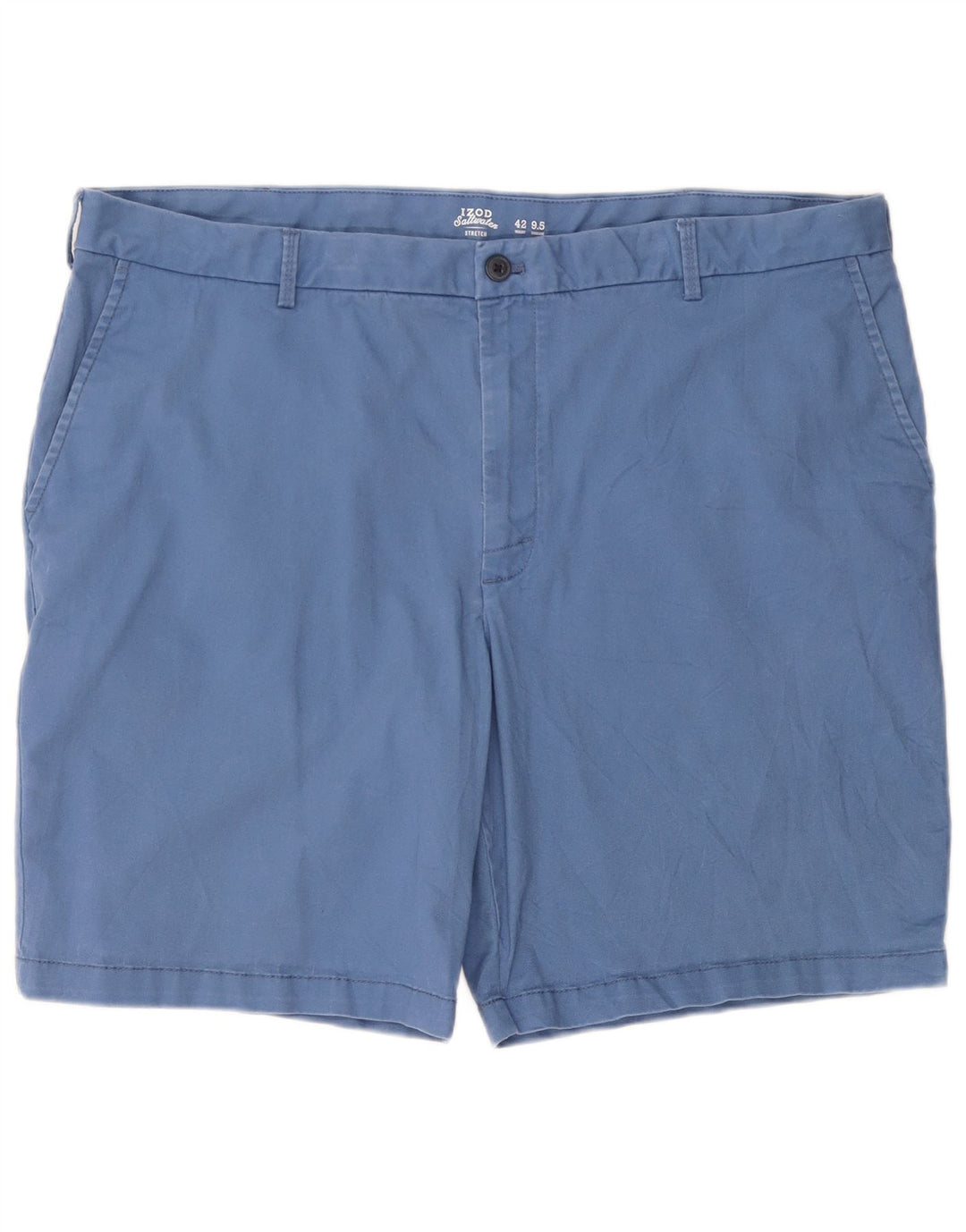 IZOD Short Chino Stretch Homme W42 2XL Bleu Coton