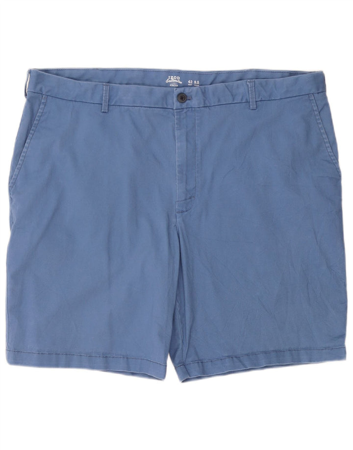 IZOD Short Chino Stretch Homme W42 2XL Bleu Coton