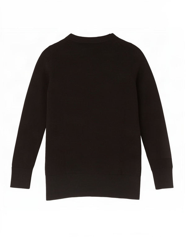 Cos Pull à col rond pour femme UK 6 XS Laine noire