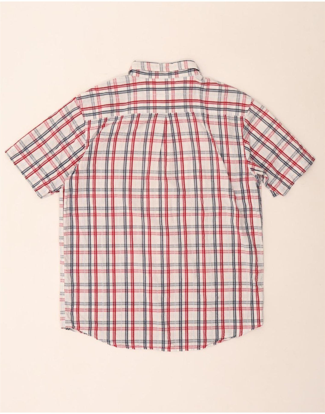 Wrangler Chemise à manches courtes pour homme en coton à carreaux blancs