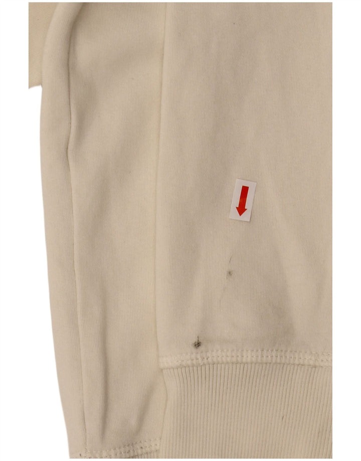 CHAMPION Pull à capuche graphique pour femme UK 14 Coton blanc moyen