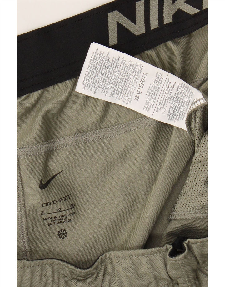 Nike Short de sport Dri Fit XL pour homme Kaki Polyester