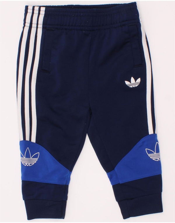 Pantalon de survêtement graphique Adidas bébé garçon 9-12 mois bleu marine