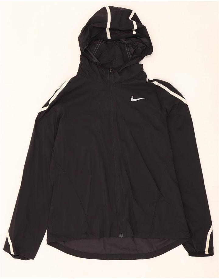 Nike Veste de survêtement à capuche pour femme UK 14 Medium Noir Nylon