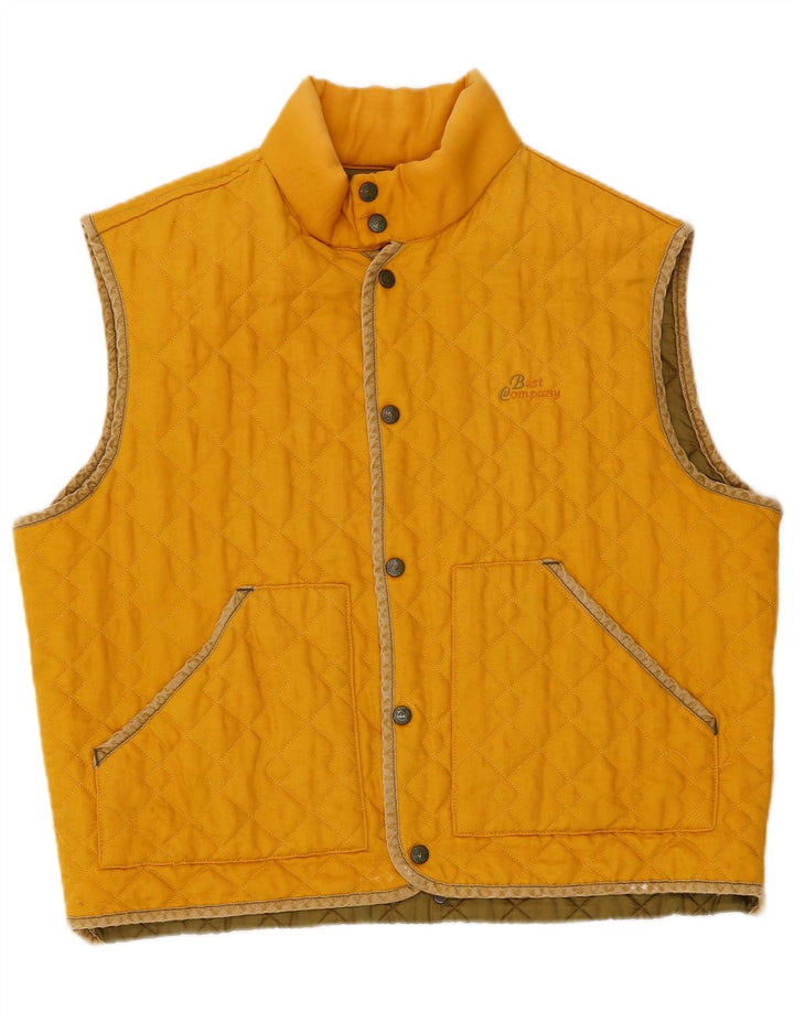 Best Company Gilet matelassé pour homme UK 38 Jaune moyen Polyamide