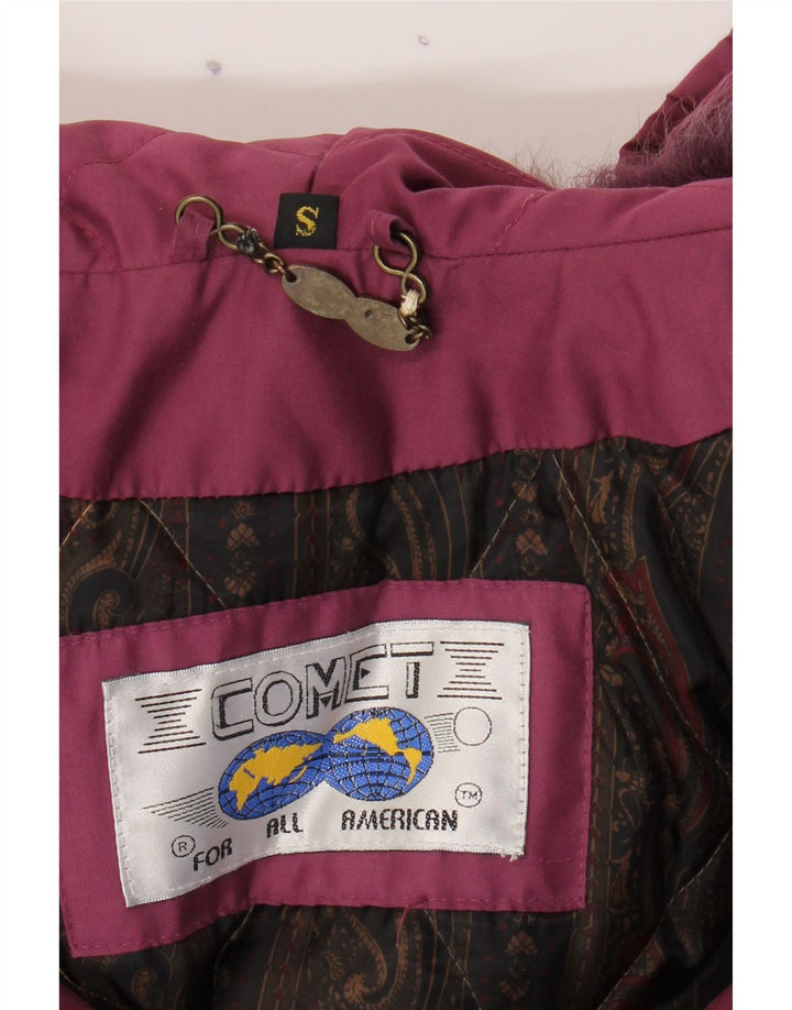 VINTAGE Womens Oversized Hooded Windbreaker Jacket UK 10 Small Purple Vintage Vintage and Second-Hand Vintage from Messina Hembry 