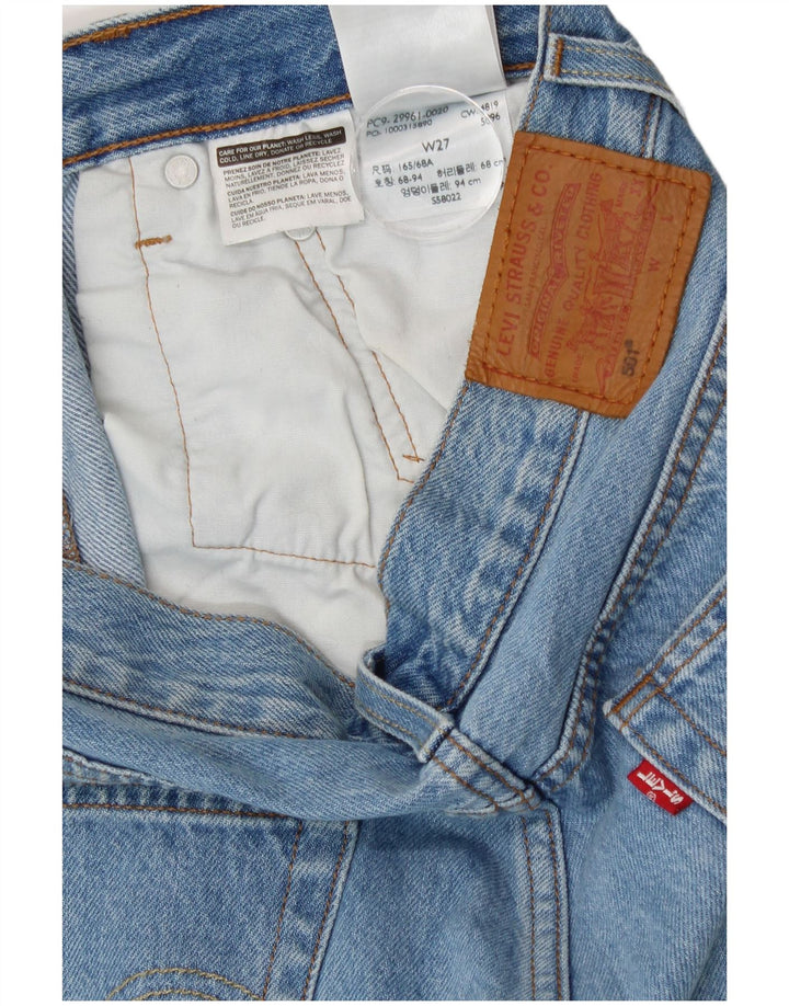 Levi's Short 501 Distressed Denim W27 Small Bleu Coton Femme