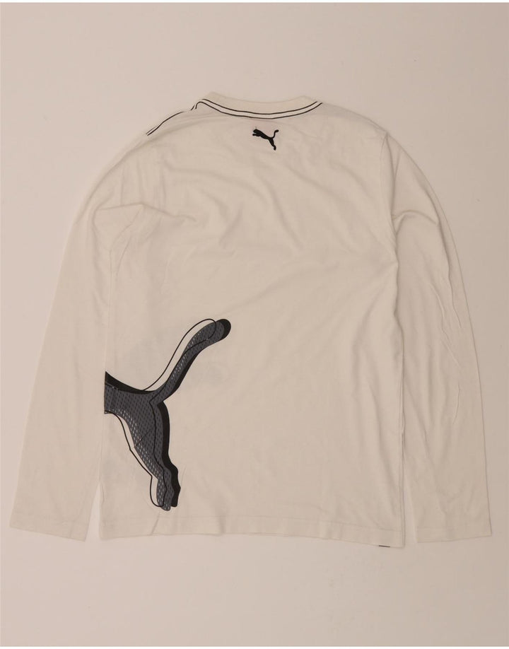 PUMA Mens Graphic T-Shirt Top Small White Cotton Vintage Puma and Second-Hand Puma from Messina Hembry 