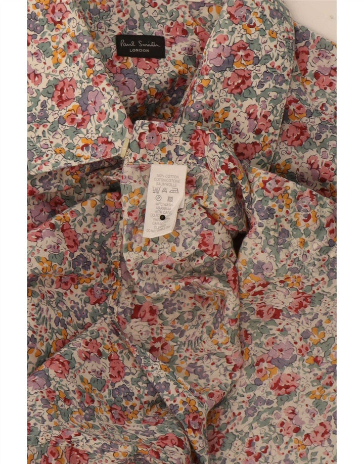 Paul Smith Chemise formelle pour homme Taille 42 16 1/2 Grand floral multicolore