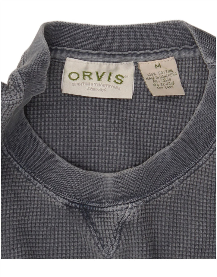 Orvis Haut Homme Manches Longues Coton Gris Moyen