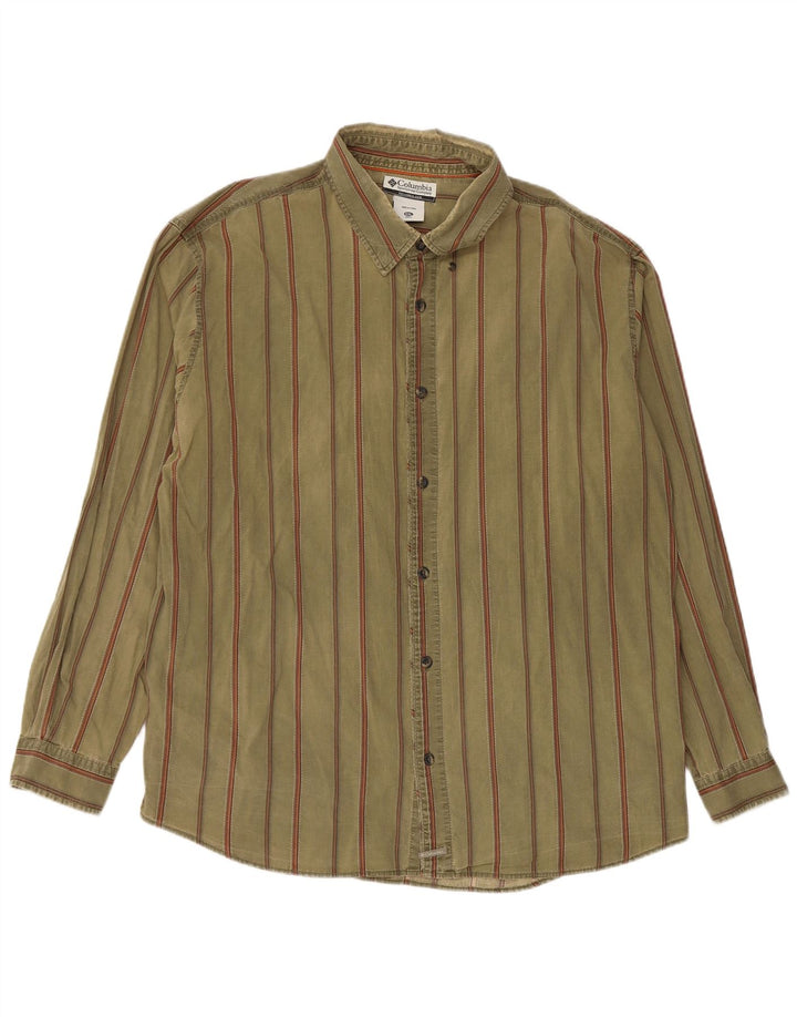 Chemise Femme Columbia 2XL Coton Rayé Kaki