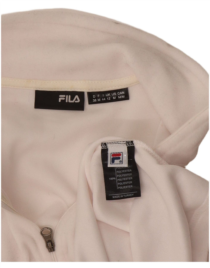 Fila Veste Polaire Femme UK 12 Medium Blanc Polyester
