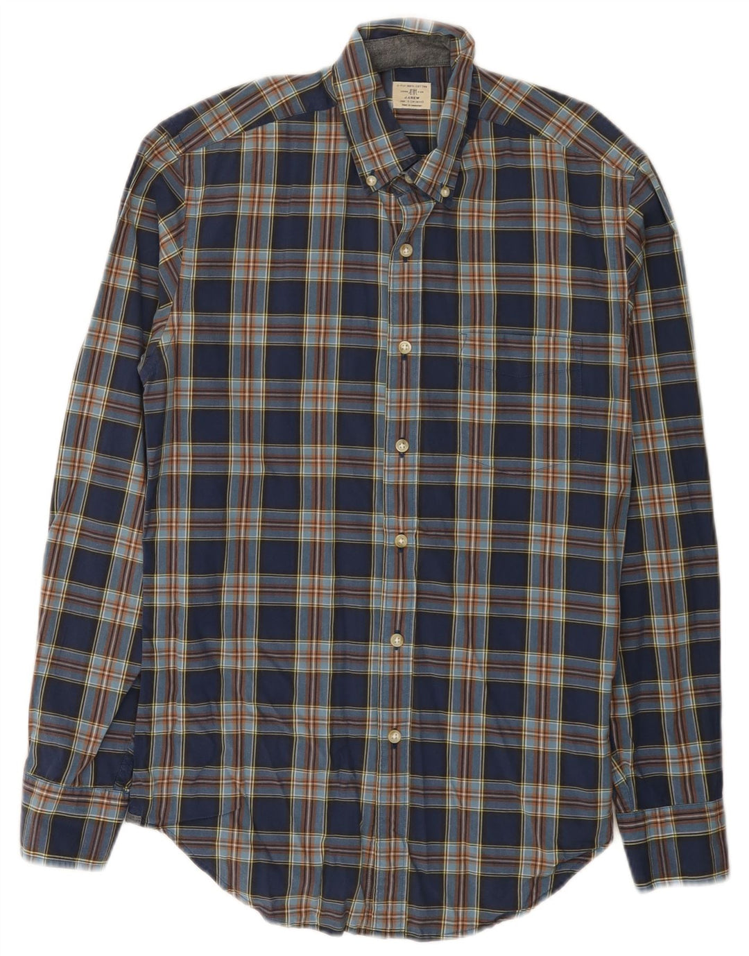 J. Crew Chemise Homme Taille 14 1/2 Petit Coton à Carreaux Bleu