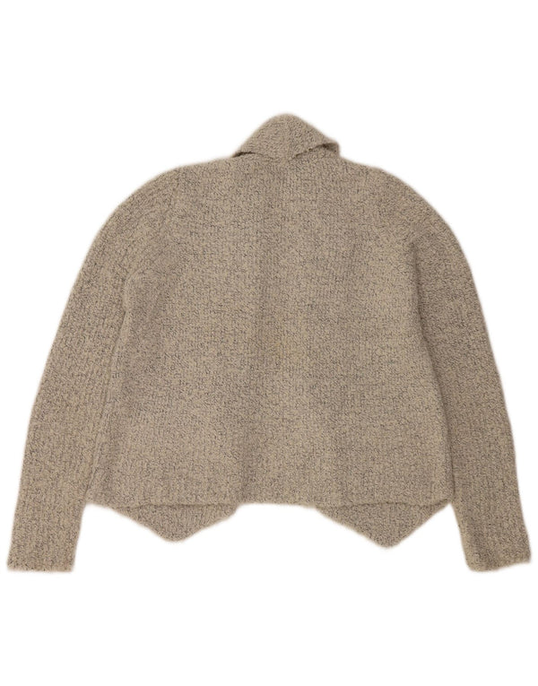 Marks & Spencer Pull cardigan ouvert court pour femme UK 14 Gris moyen moucheté