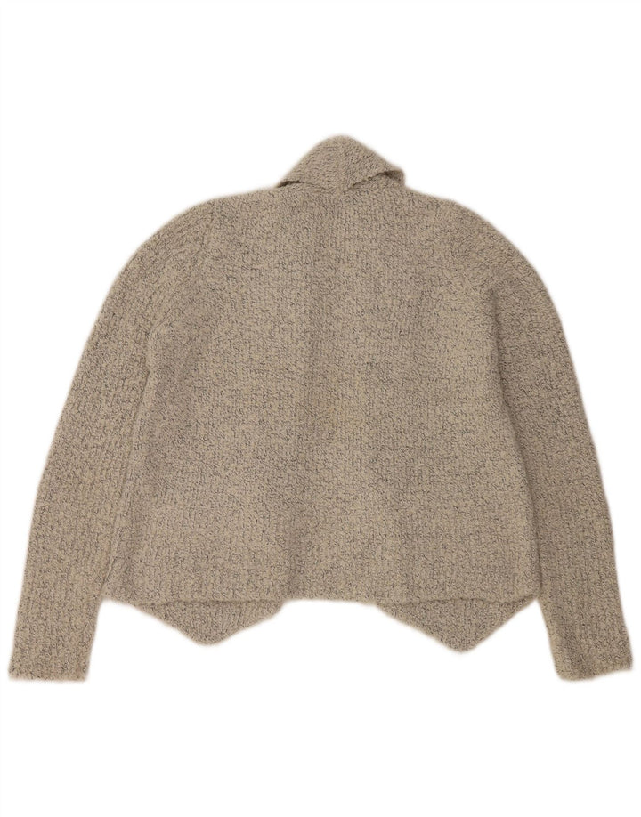 Marks & Spencer Pull cardigan ouvert court pour femme UK 14 Gris moyen moucheté