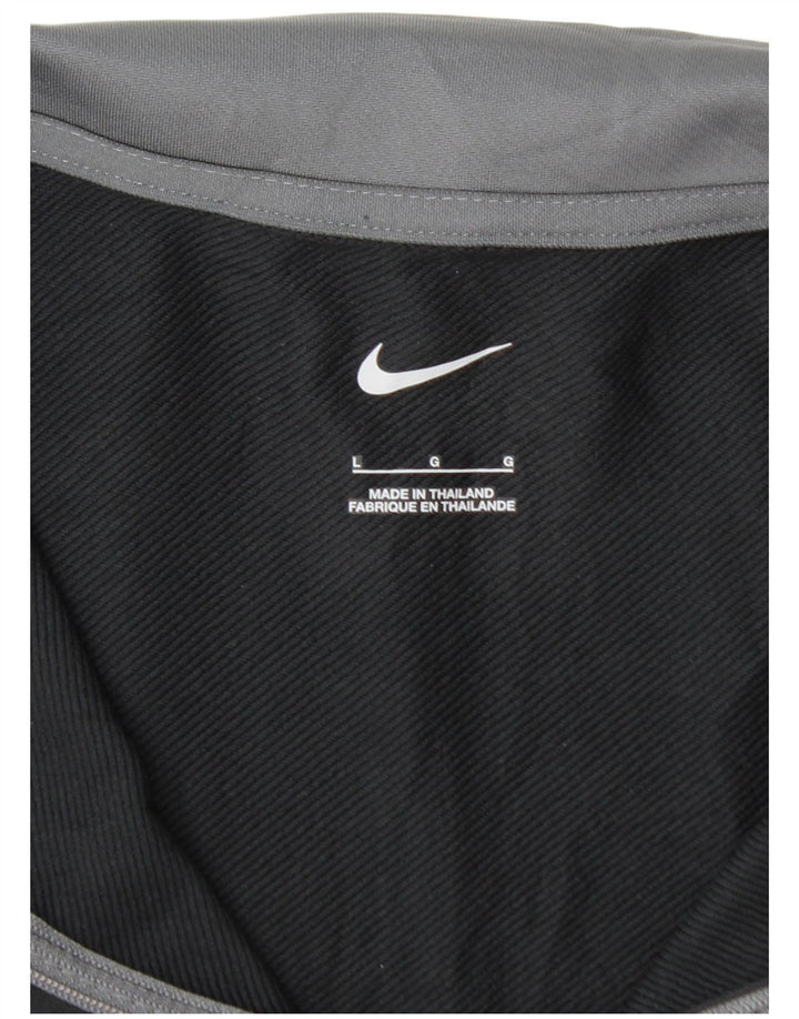 NIKE Haut de survêtement à col zippé pour homme Large Noir Polyester