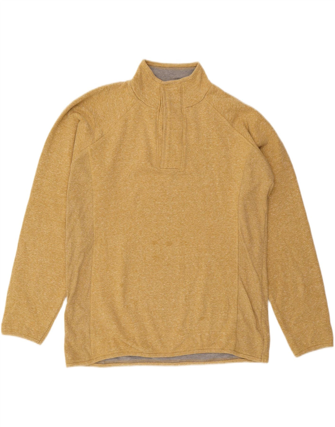 Weird Fish Sweat-shirt à col boutonné pour homme, grand jaune moucheté