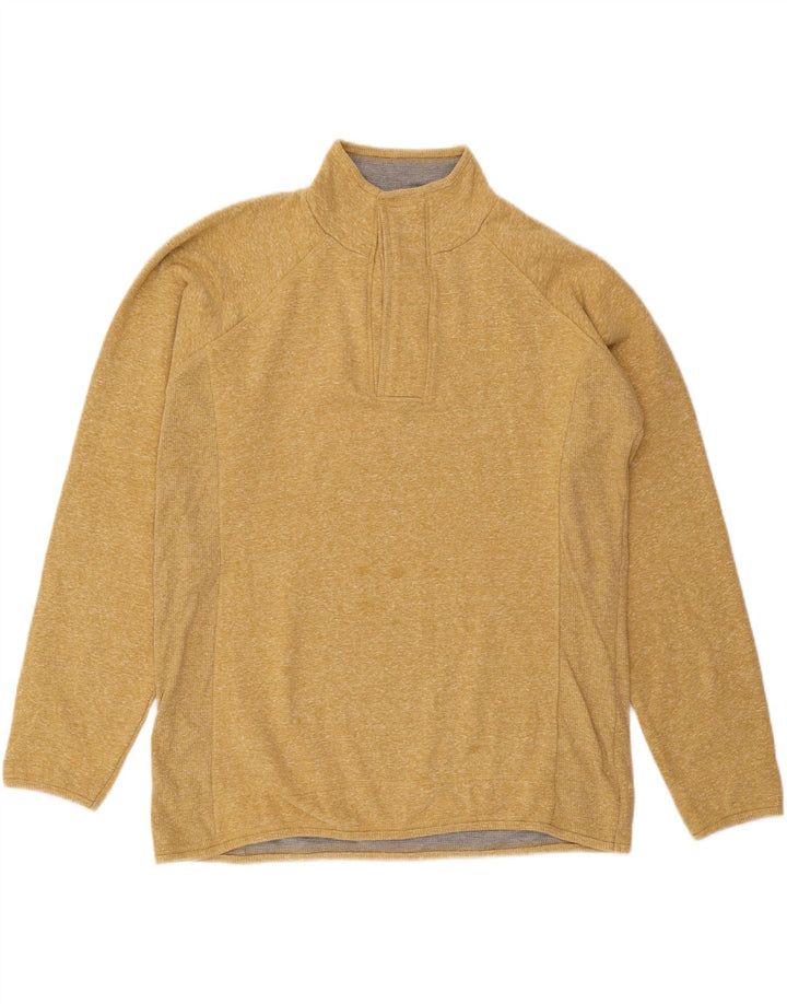 Weird Fish Sweat-shirt à col boutonné pour homme, grand jaune moucheté