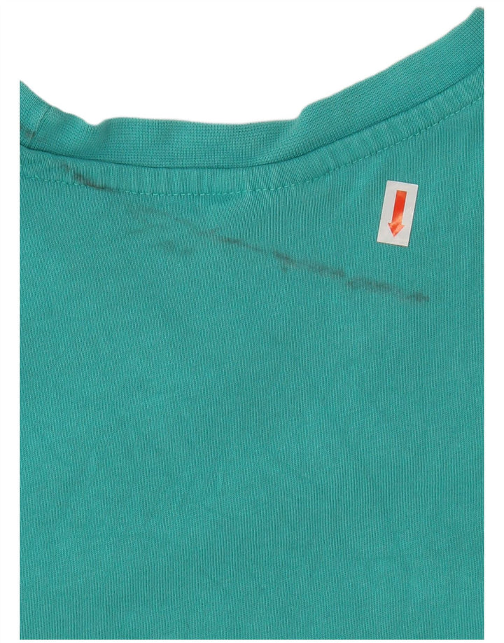 REEBOK T-Shirt Graphique Classique Homme Coton Turquoise Moyen